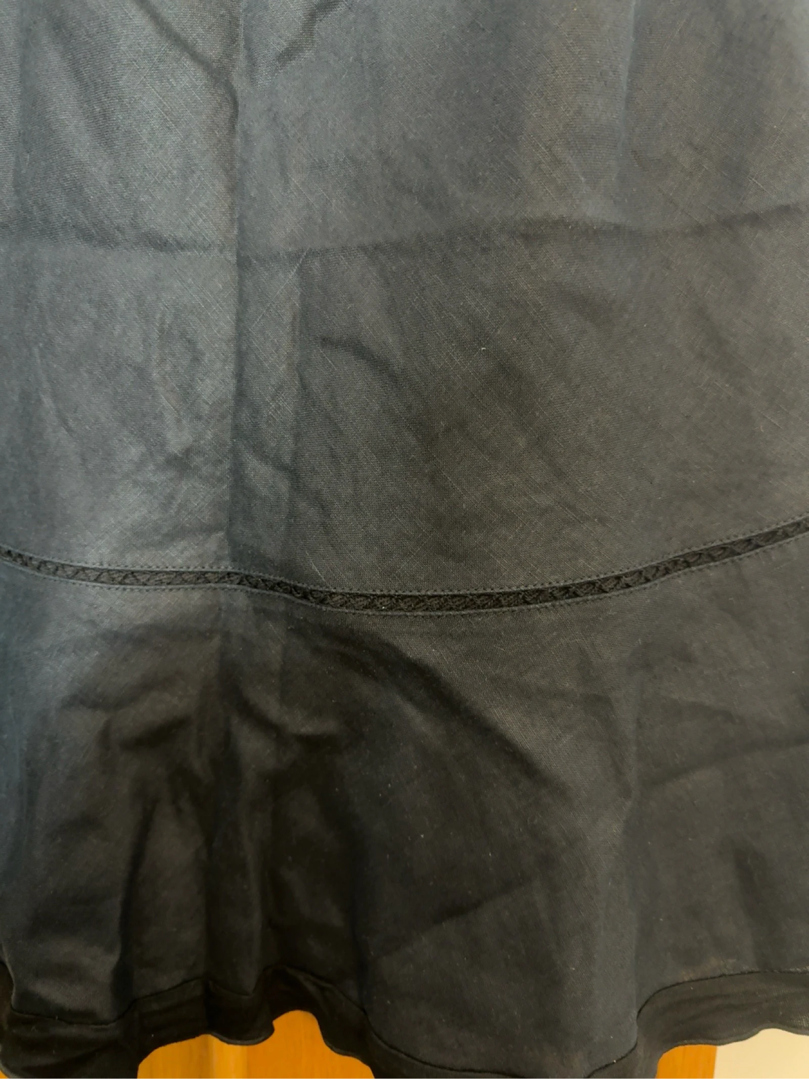 Black flared skirt with ruffle size approx. 42/44 – photo 4